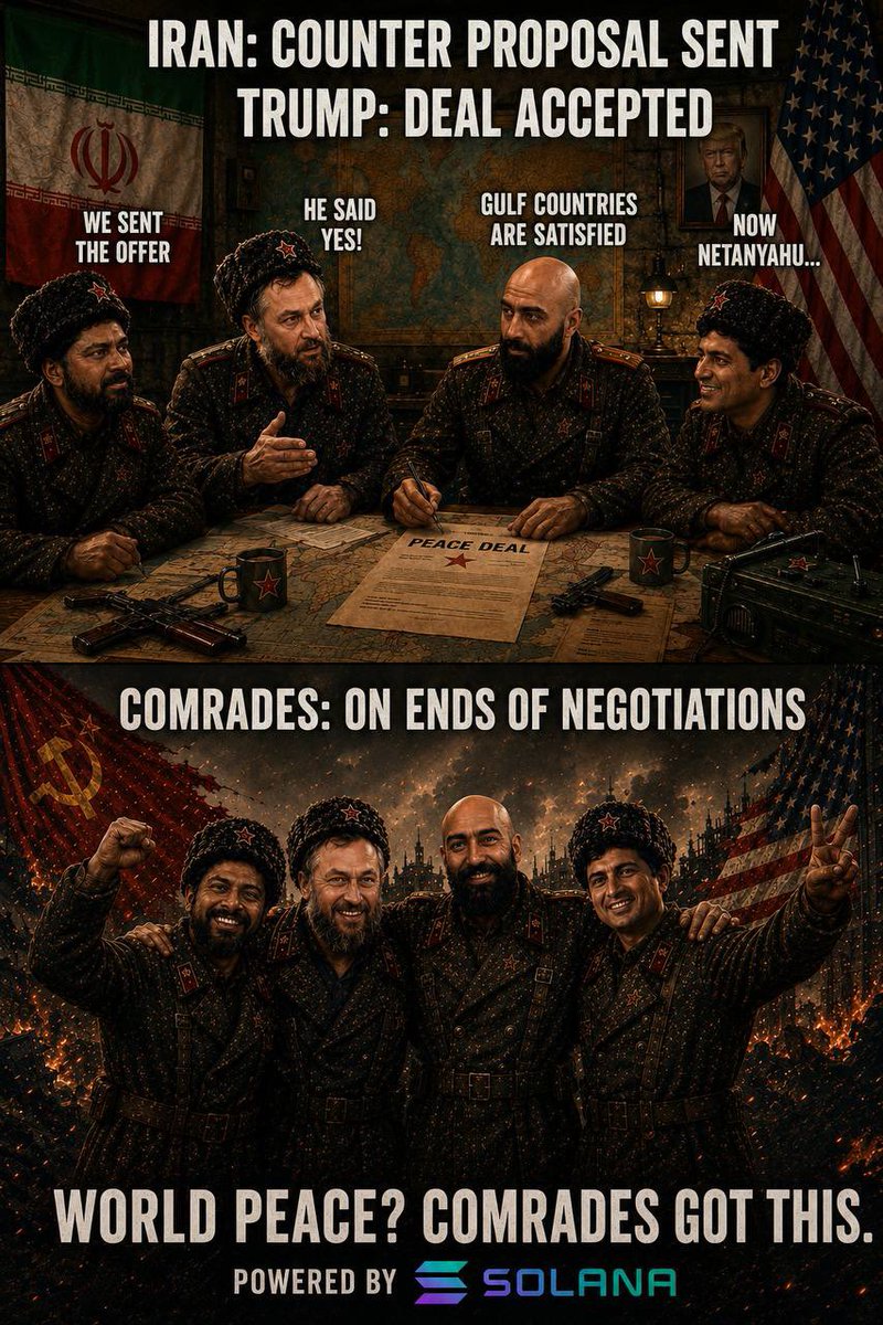 comradesmemes's tweet photo. @toly @mert The fantastic four @toly 

Great work, comrades https://t.co/Cnc9f1Kdyp