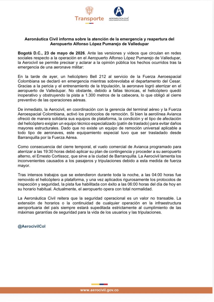 Aeronáutica Civil tweet media