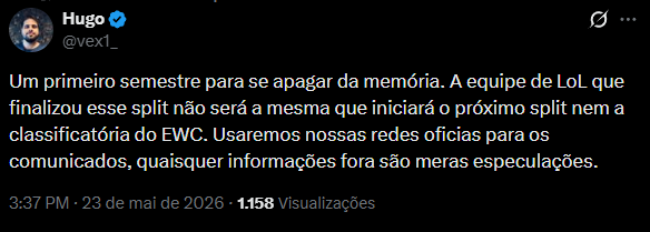 Correspondente Esportivo (LoL) tweet media