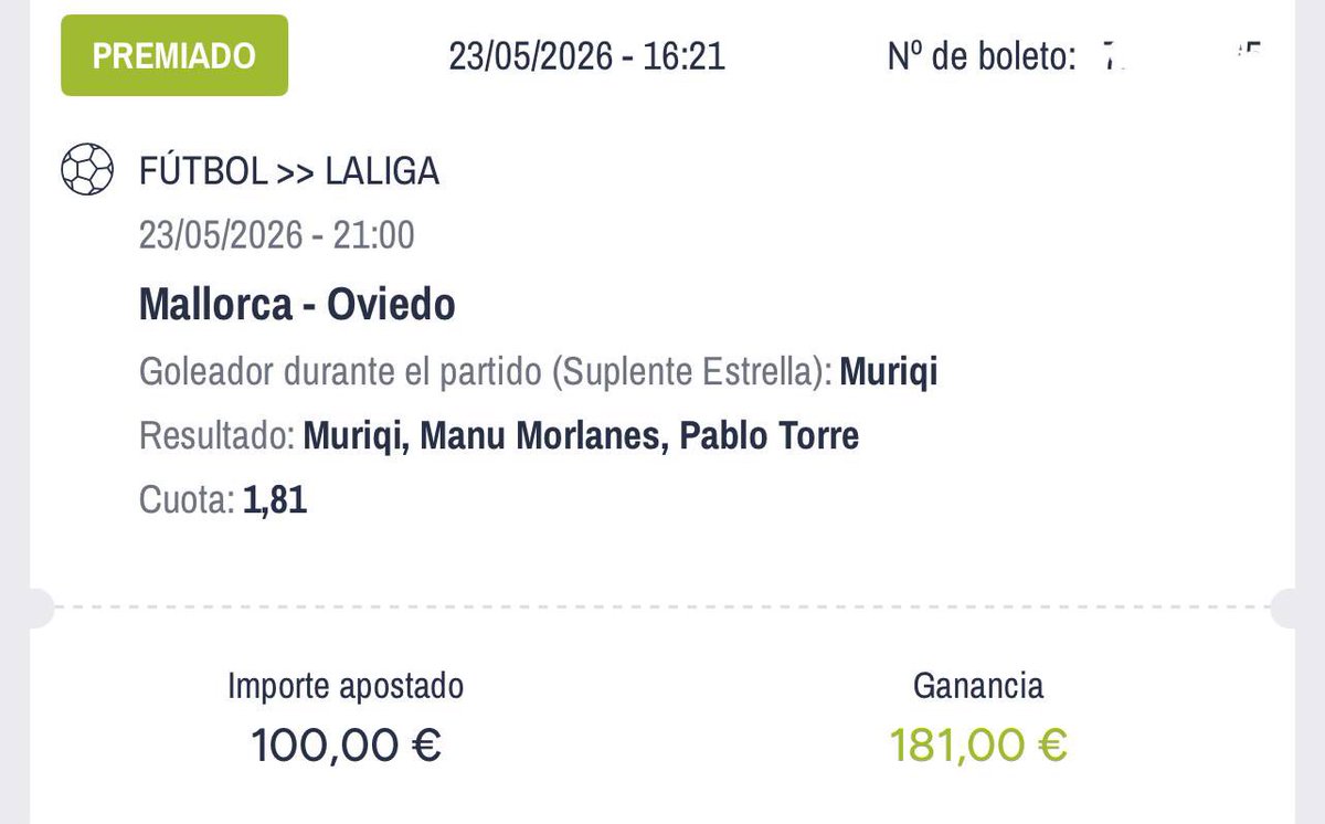WorldTeamOff's tweet photo. Cerramos la jornada de liga ganando 3/3✅ apuestas sumadas a las 2 de ayer. Muy contento con los argumentos de nuestros pronósticos pero mas aun por la comunidad que estamos creando 🫱🏻‍🫲🏼👏🏻🔥

¡ MIRA EN LOS COMENTARIOS ! 😎 https://t.co/0IN75pDNw0