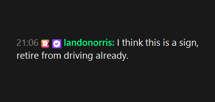 MythicChronos's tweet photo. @JakeSucky you know it's bad when you got lando norris cooking him an hour before qualifying https://t.co/RHcfeTvg12