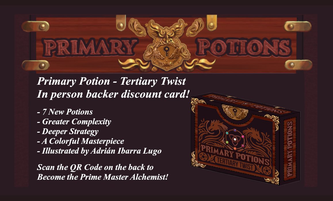 AS__Intended's tweet photo. Last chance to back
Primary Potions - Tertiary Twist!
4 days left!
get it before its gone!
https://t.co/qZZnuuH8oM https://t.co/Jx3G54pIal