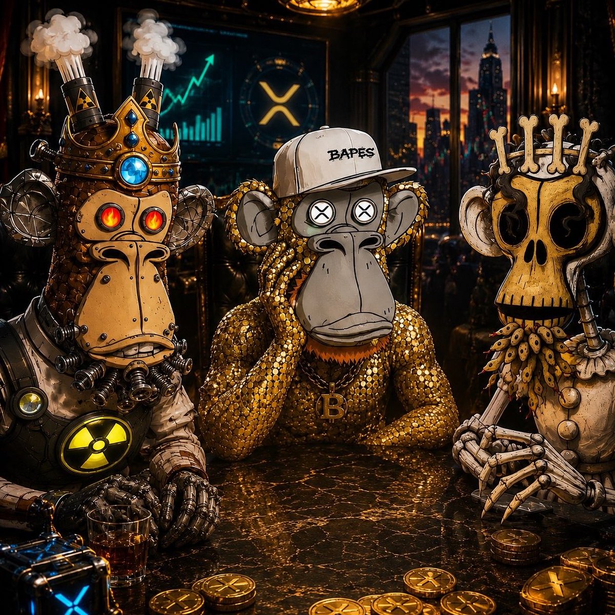 BASocietyXRP's tweet photo. Legends aren’t made in the spotlight.
They’re forged during the chaos while everyone else loses focus.

The $BAPES move with purpose while the crowd chases headlines. 🦍

Calm minds.
Sharp instincts.
Long-term vision over short-term fear.

That’s the difference between followers and rulers. ⚔️