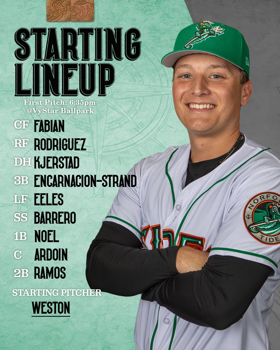 NorfolkTides's tweet photo. S-A-T-U-R-D-A-Y night! We're ready for some Saturday night baseball in the Sunshine State. First pitch set for 6:35pm! #Birdland #NorfolkTides #WavesofFun https://t.co/Bru2gFuKXW