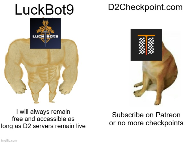 LuckBot9: Destiny 2 Twitch Checkpoint Bot tweet media
