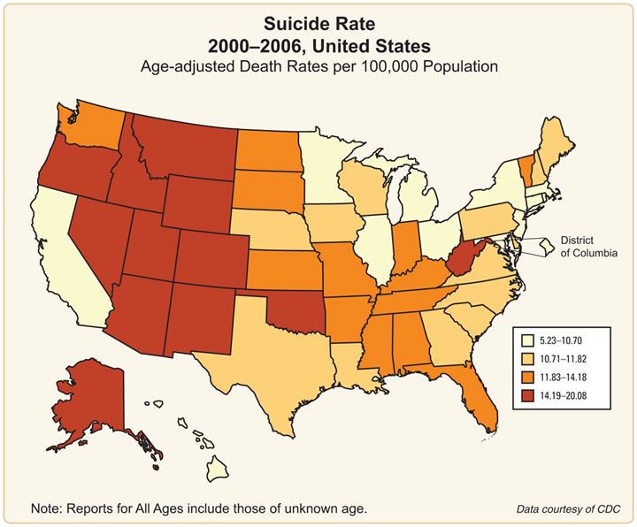 Salt_n_Smoke's tweet photo. 1st photo is suicide rates
2nd photo is LDS population

Maybe it’s high altitude, maybe it’s something else. Correlation? Coincidence? https://t.co/IQw3eeKK5e