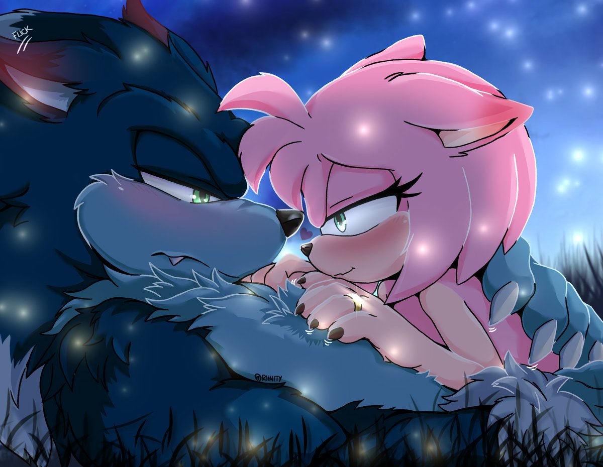 riinity's tweet photo. Tender night with you🌠💙🩷 
🐺🦔💙🦔🩷 
#rinissketchingforfun #istillneedmorepractice #sonicthehedgehog #amyrose #sonamy #werehogsonic #weresonamy #sonicthewerehog #digitalcoloring #DontREUPLOADMyArtPlz https://t.co/wuMD5EyJ3H