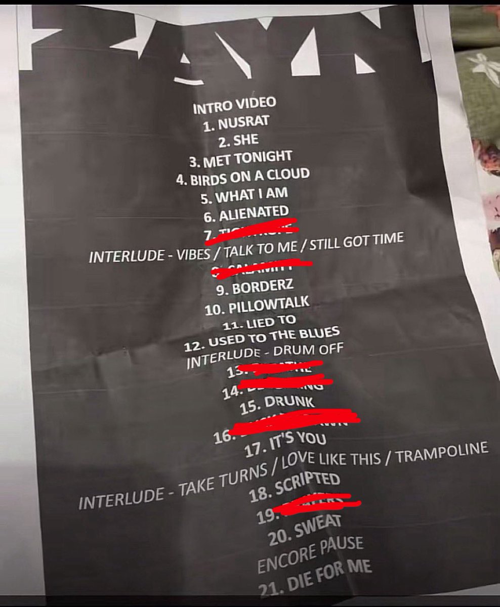 Real Setlist so this is the real setlist, a snoozefest