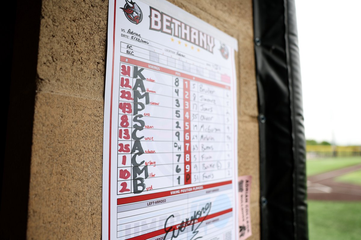 BLCvikings's tweet photo. FINALLY! It's time for game two of the @NCAADIII Super Regional between @BLCbaseball and Adrian. First pitch in 15 minutes. A Viking win sends them to the DIII World Series. Follow along...

Watch: https://t.co/UtgyJ9WhJQ
Stats: https://t.co/m5YVzD3XEl

#BLCVikings | #d3baseball https://t.co/WCj1glVrkN