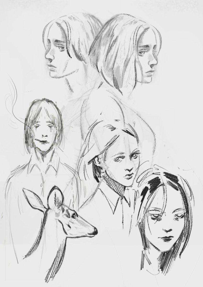 kuprum8's tweet photo. donna tartt secret history sketches 
i like the twins https://t.co/UwFUHBM6hy