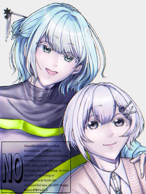 #oc #illustration #創作 山畳 優&英 侑征