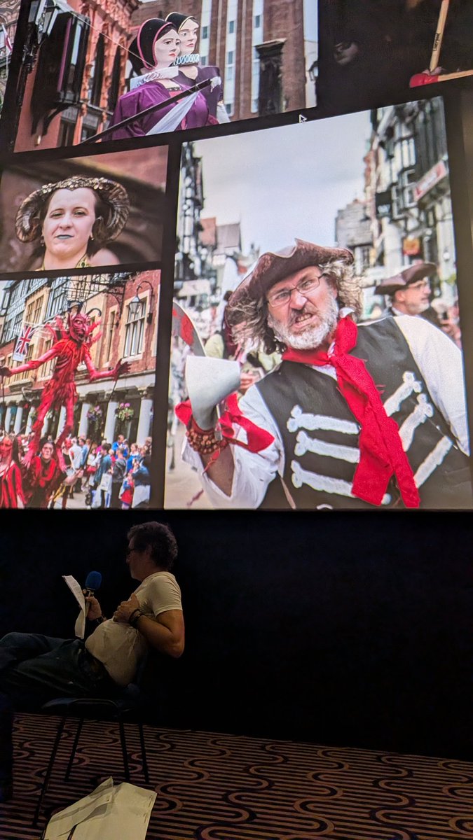 ShitChester's tweet photo. Great talk by parade master and cultural legend Russell Kirk at today's @heritagechester opening event https://t.co/3wulEn2vbo