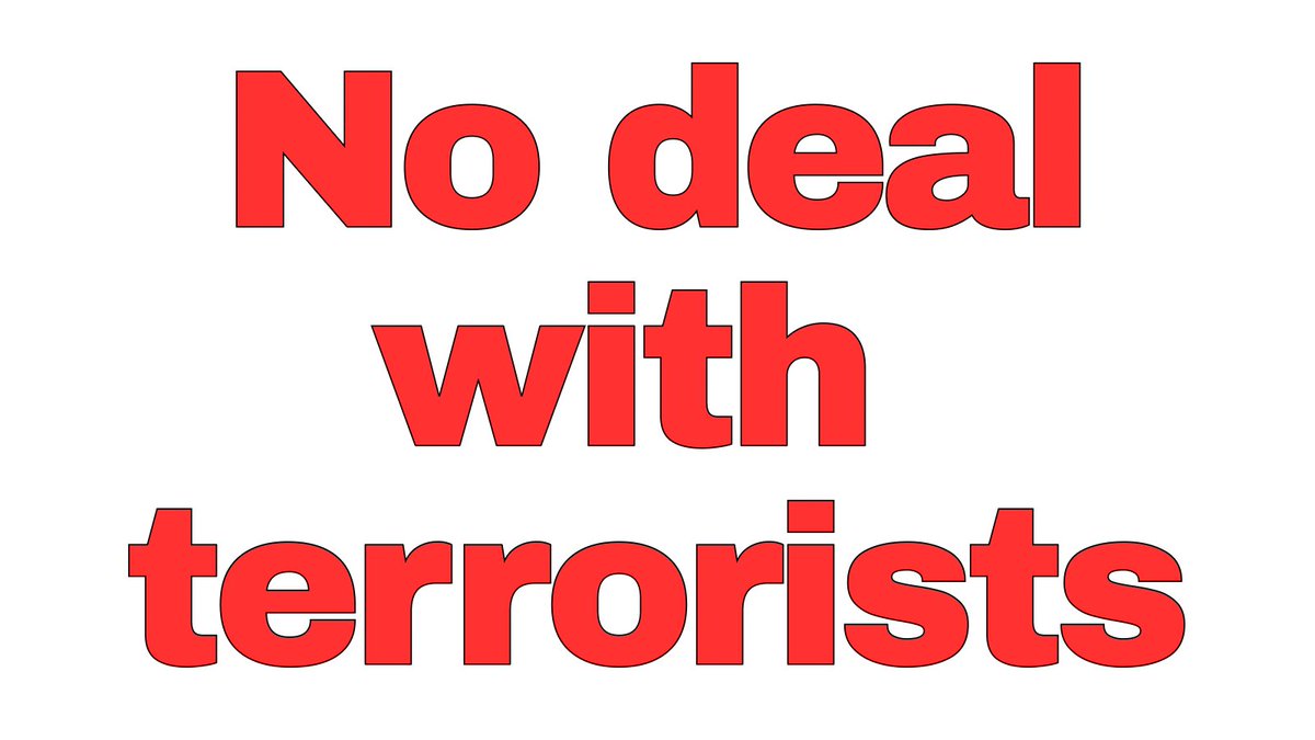 mahdi's tweet photo. No deal with terrorists. https://t.co/UUtYQ5iNXc
