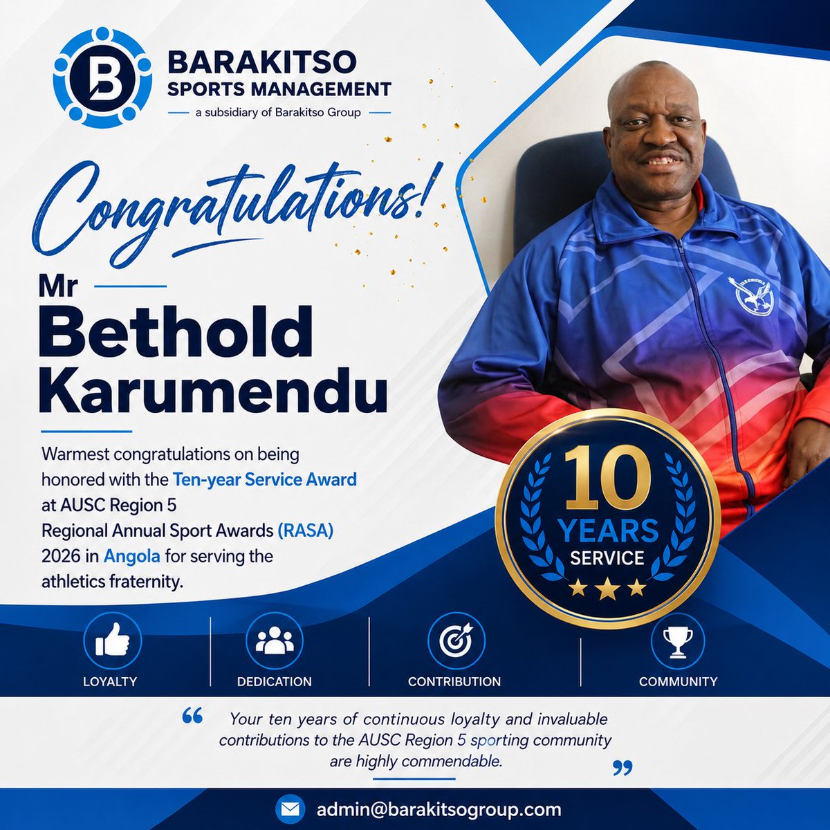 barakitso_group's tweet photo. Mr Bethold Karumendu.... https://t.co/JBIiNIkDti