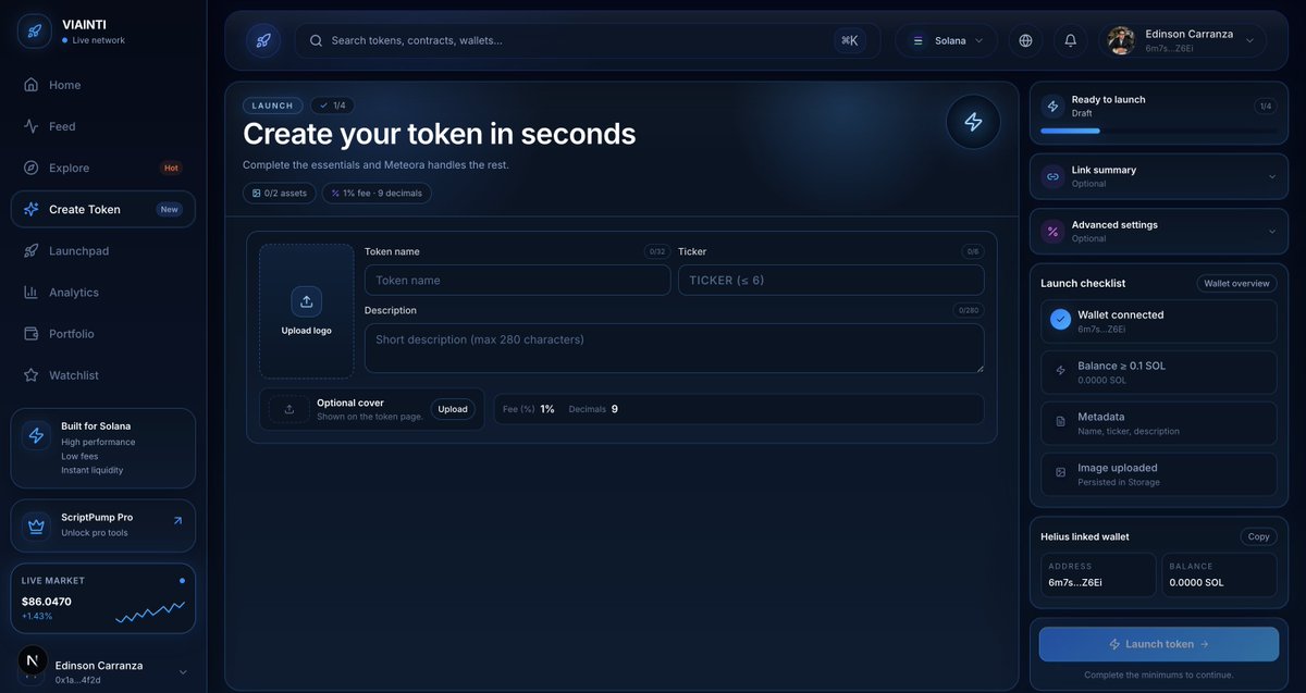 viaintisol's tweet photo. While others keep talking, we’re building.
June  — $VIAINTI launches its own Launchpad. 

Create tokens.
Launch communities.
Build without limits.

This is not another meme project.
This is infrastructure for the next wave of Web3.
The era of builders starts now. https://t.co/vUm43DuKnQ