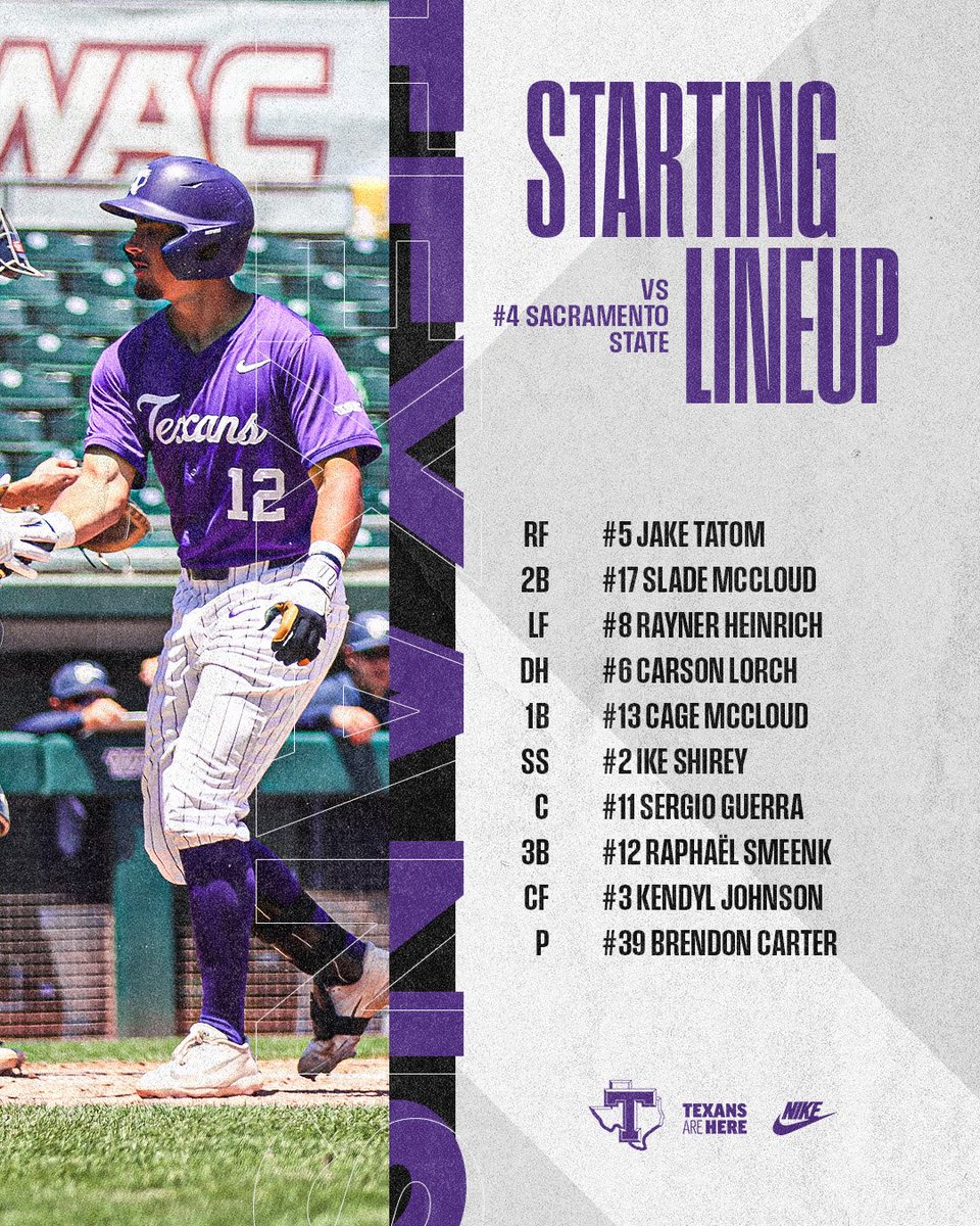 TarletonBase's tweet photo. ⚾️: vs. Sacramento State 
📍: Mesa, AZ
⏰: 5 p. m. 
📊: https://t.co/Kp3FV45zce
📺: https://t.co/ICNEBpCg4R
🎧: https://t.co/SWVab5hcQU https://t.co/aE0ofzTIaf