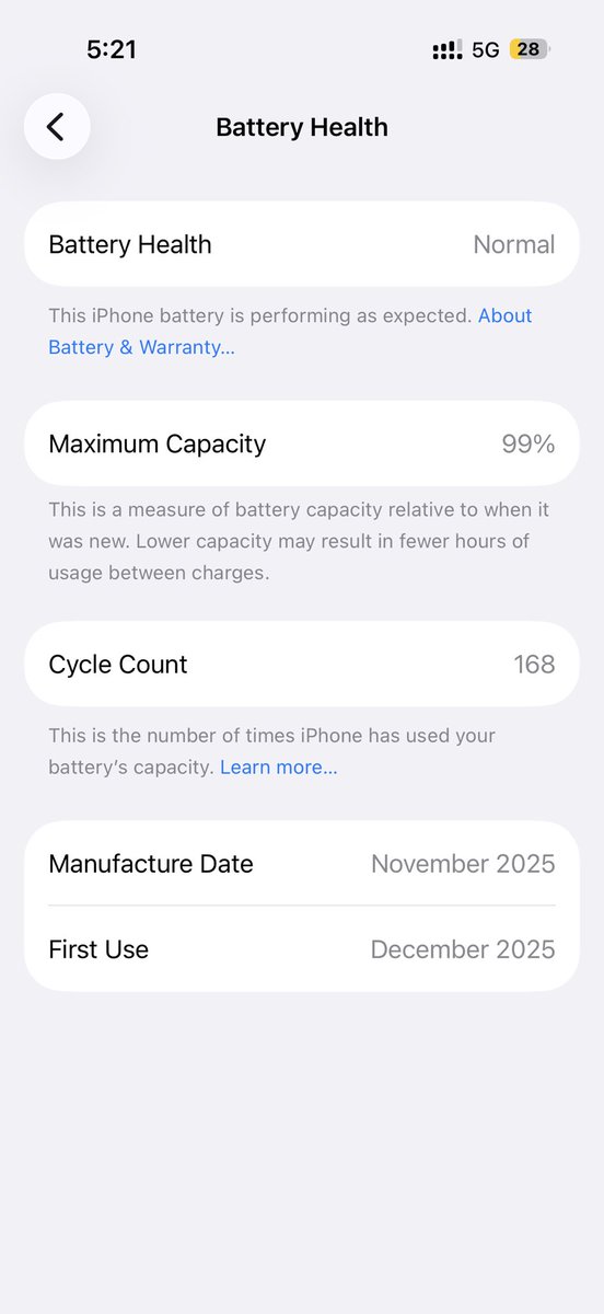 the8thloop's tweet photo. You will see you battery health https://t.co/Ax6hToZ0zA