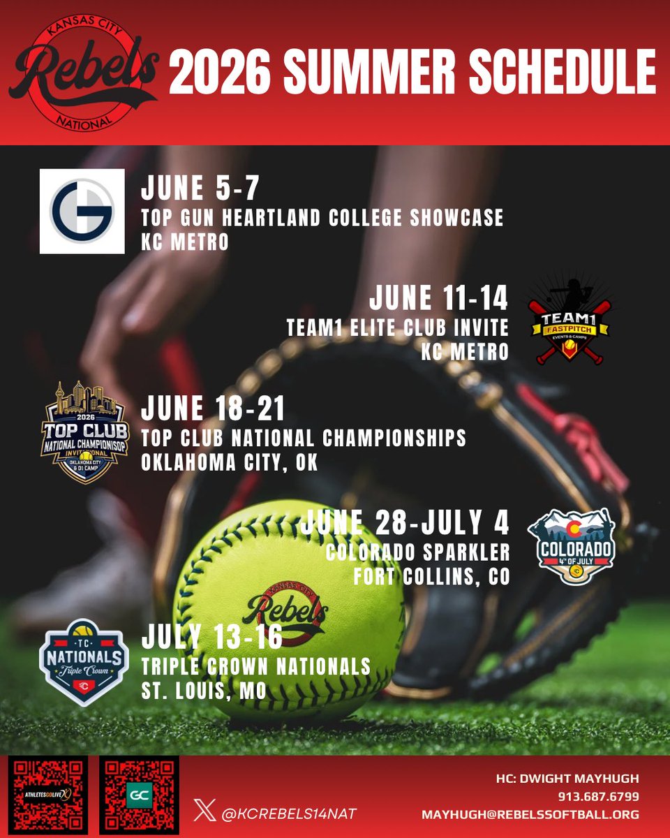 kcrebels14nat's tweet photo. @kcrebels14nat are gearing up for their summer schedule! We can’t wait for them to hit the fields! Let’s go!!

@KCRebelsOrg @RebelsOlsen @CoachDwight1 @CoachBachKC 
@L_Davenport2030 @Heidi_Olsen2030 @kyleighg2029 @MK_Whit2029 https://t.co/UBgZ3rMpjf