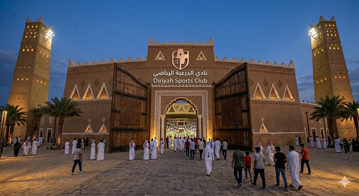 MSA_BinBrek's tweet photo. @diriyahclub @dir_press 
السلام عليكم
نهديكم أرق التحايا ونبارك لكم صعود نادي #الدرعية لدوري الكبار #دوري_روشن حيث يليق بمكانة الدرعية التاريخية
وبمناسبة الفوز صممت استاد رياضي عبر جميناي يليق بالنادي ويتوافق مع البيئة الدرعية التاريخية المجيدة
أتمنى أن يحوز على إعجابكم https://t.co/Y9jzt7TL4B