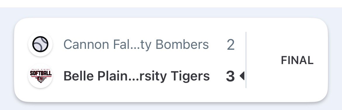 BPTigers's tweet photo. Softball wins in eight innings! Next game today will be against Fairmont! https://t.co/enP257qw59