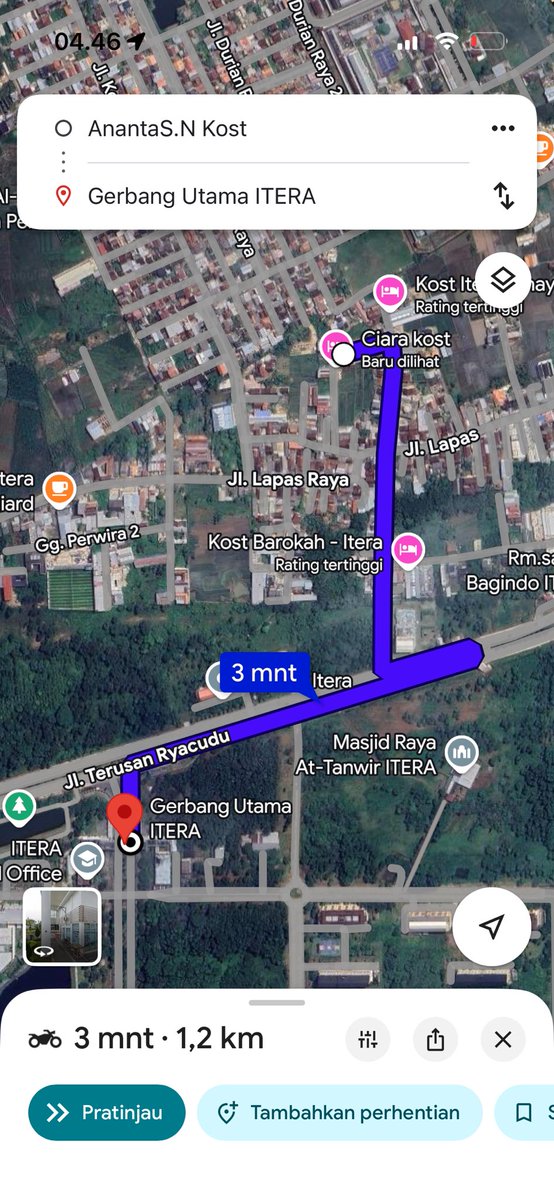 maeuckcoty's tweet photo. Ananta KOST putri itera

Lokasi hanya 2-3 menit ke ITERA 
CCTV 24 Jam
Parkiran luas
Dapur bersama di setiap lantai
harga 7jt/tahun

FASILITAS LENGKAP dibawah

kost Institut Teknologi Sumatera info kost itera https://t.co/HGmi2t5iVG