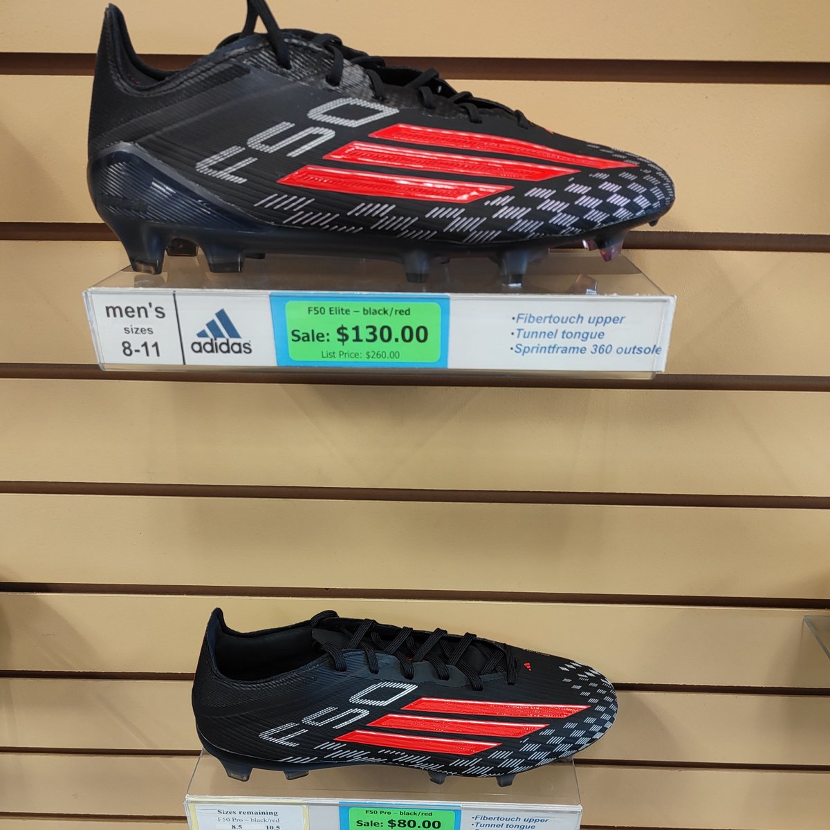 SoccerCenterSB's tweet photo. Still more than 400 pairs of shoes available in our special 50% off May Sale. And now, with one more week to go, we've been able to add a few new styles to the special discounts. Good through the end of the month.
#adidasfootball
#pumafootball
#maysale
#lovethegame https://t.co/WdbvPNDJ6L