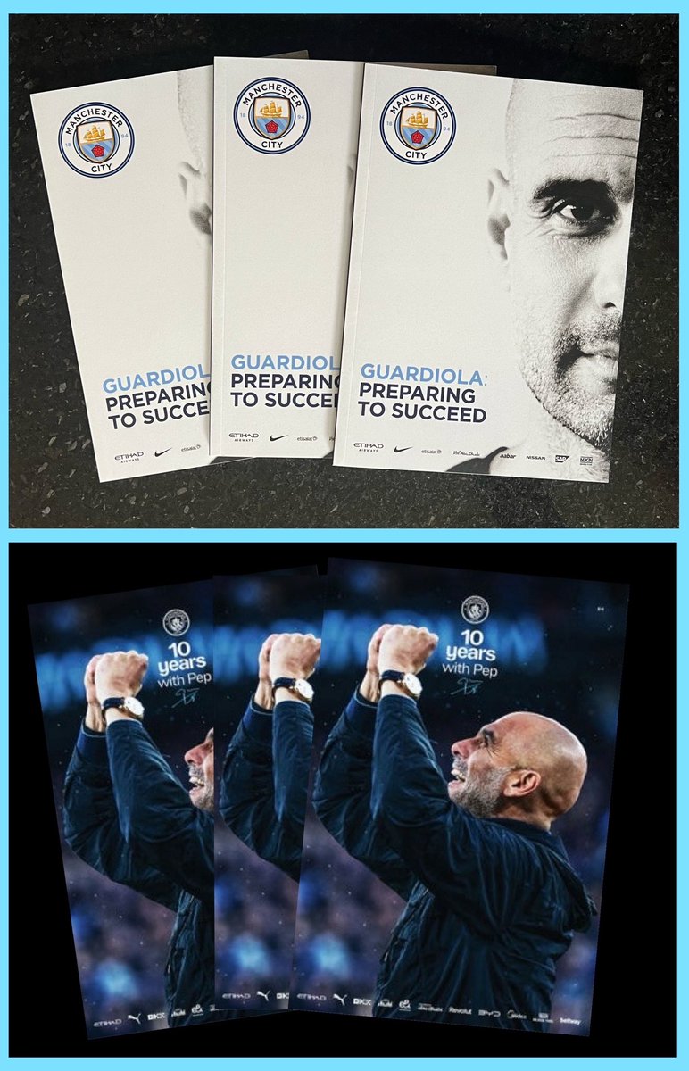 Footyprogramme1's tweet photo. First and last . Well done Pep. https://t.co/mopQNlFmtn