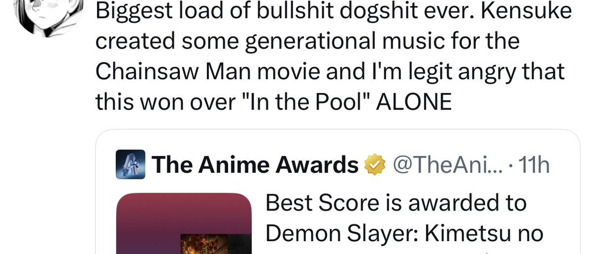 readinglvr's tweet photo. @futonchill That’s literally your job 😂 all the shared quotes are from csm fans, why don’t you share and celebrate your only award and stop complaining https://t.co/bPvLBj1q5u