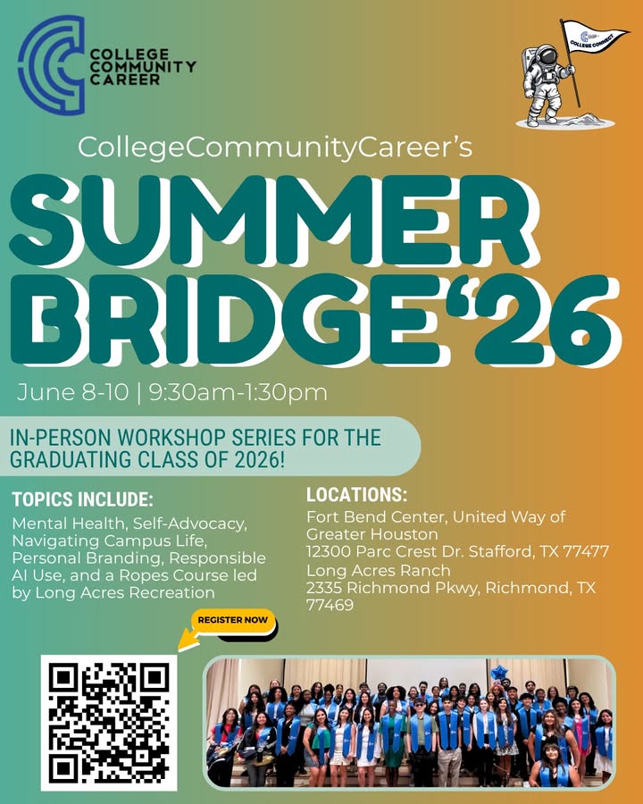 CCC_Success's tweet photo. Don’t let your college dreams melt away!🚨 CCC have your back with Summer Bridge, now available for high school seniors ready to level up!🚀
⏰ RSVP today! Scan the QR code or reach out to your CCC advisor to get the link.📝 
#collegecommunitycareer #firstgeneration https://t.co/Fi6bsDlmTm