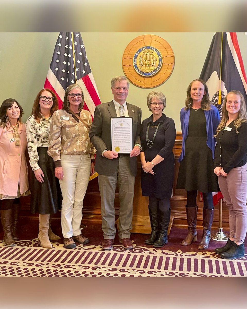 WYOEducation's tweet photo. Earlier this month, staff from the #WyDeptEd joined Governor Mark Gordon, school nurses, and others from across the state to highlight the important role school nurses play with an official proclamation to mark #SchoolNursesDay in #Wyoming. 

#WyoEdChat https://t.co/R4W4MyaPwu