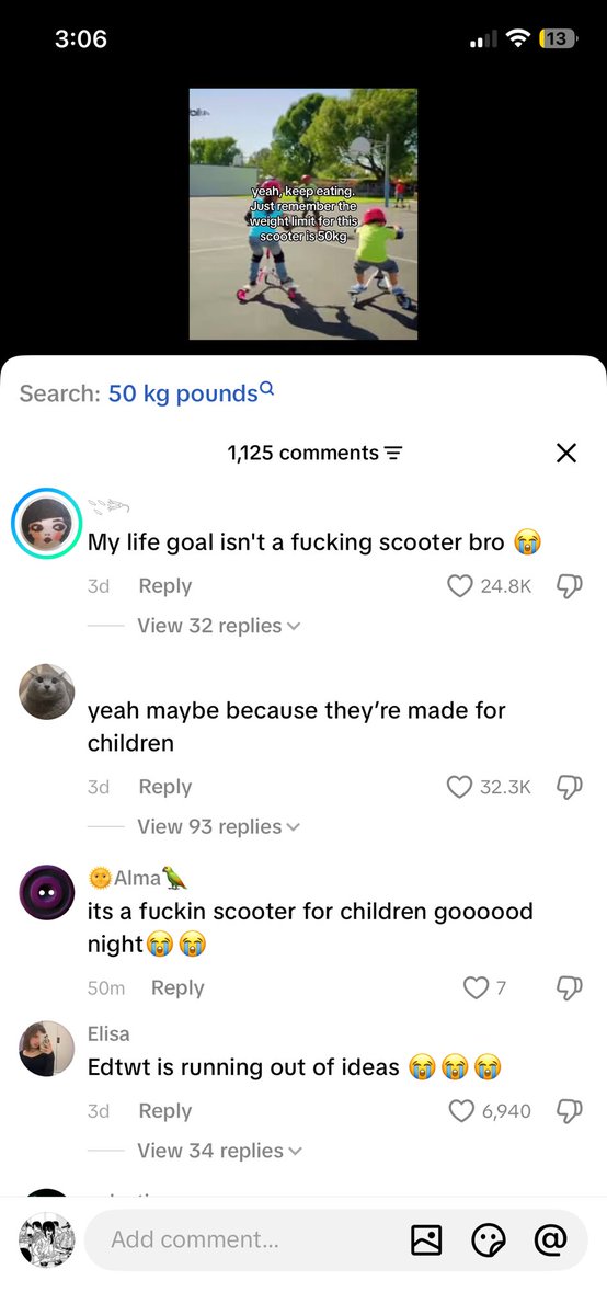 Periwynkk's tweet photo. @Delicatelylu @hyradom The comments on the original video are making fun of it. People understand that it’s most likely satire. https://t.co/4A842tdGIV