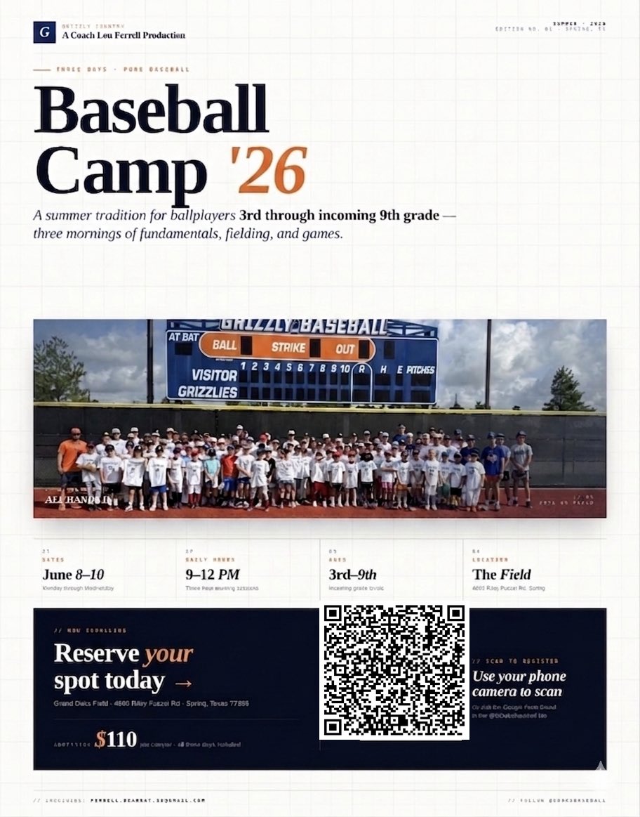 GOaksBaseball's tweet photo. Summer Baseball Camp coming soon! Sign up and come join us at the ballpark 🐻 https://t.co/3AWOB6sdV6