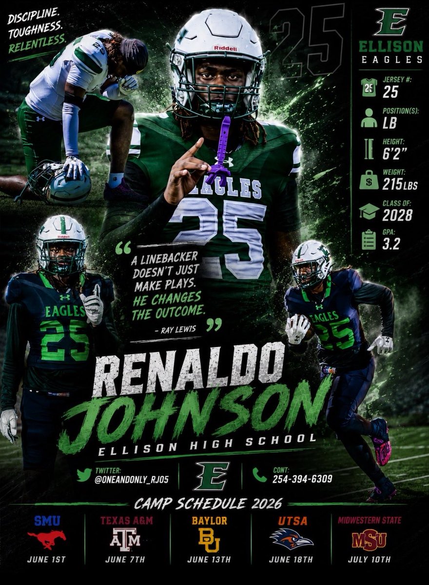 oneandonly_rj05's tweet photo. 2026 Camp Schedule 
@RecruitEllison @DannyServance @CoachWillEHS @streetziam @247Hudson @JButler_210 @MikeRoach247 @GPowersScout https://t.co/Xvj1s3wKxd