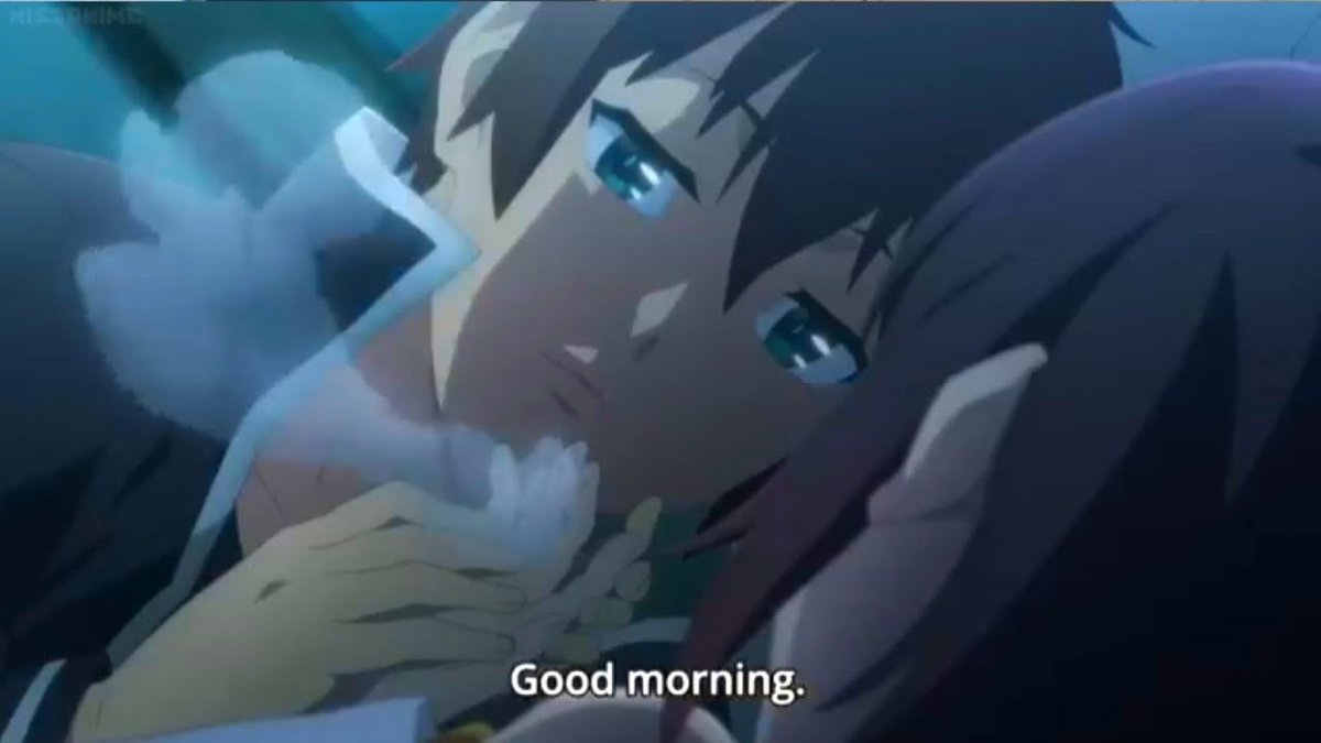Artheas's tweet photo. @KOGG__ or lay by her side waiting to her wake up like kazuma 🤣 https://t.co/x3zMYJjoUK