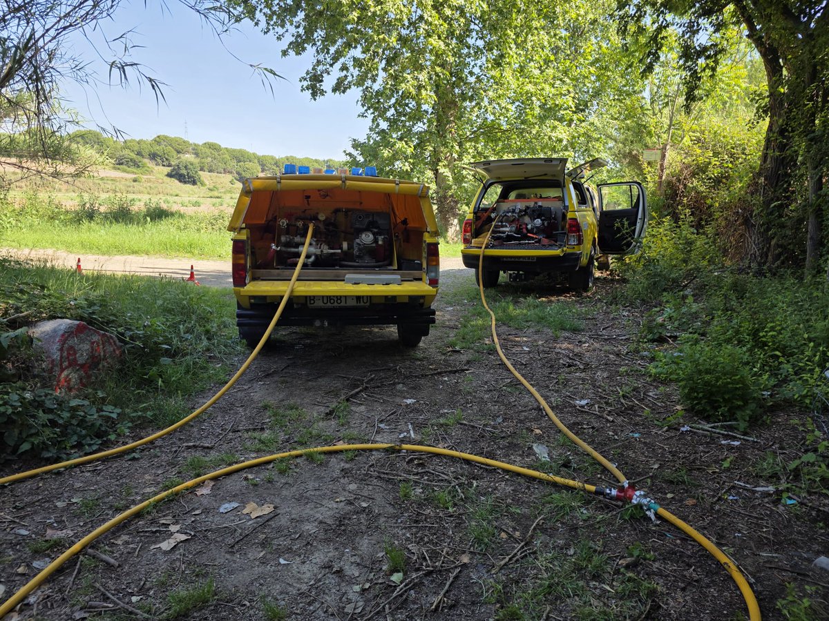 ADF172's tweet photo. Remullem de forma preventiva borrissol de pollancre en diverses zones de @LaRocaV i de @dosrius per reduïr la seva inflamabilitat i evitar incendis forestals #adfcat #prevencióIF https://t.co/qiHj3IaXsZ