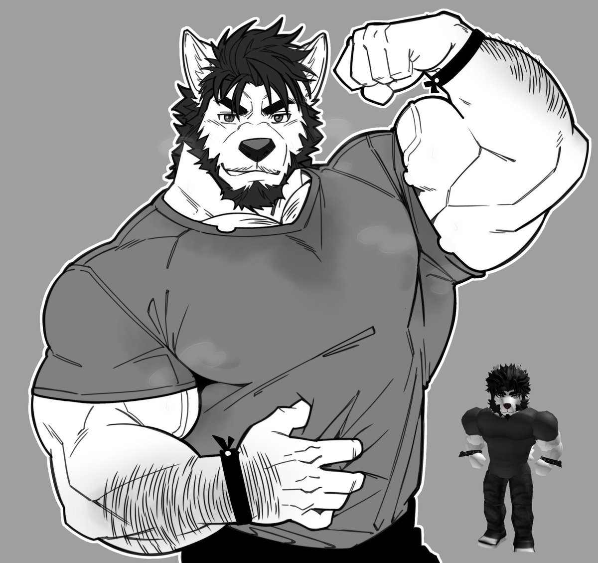 PBluehair94999's tweet photo. Darw my avatar #furry #bara #furrybara https://t.co/tLY2sSuEAR