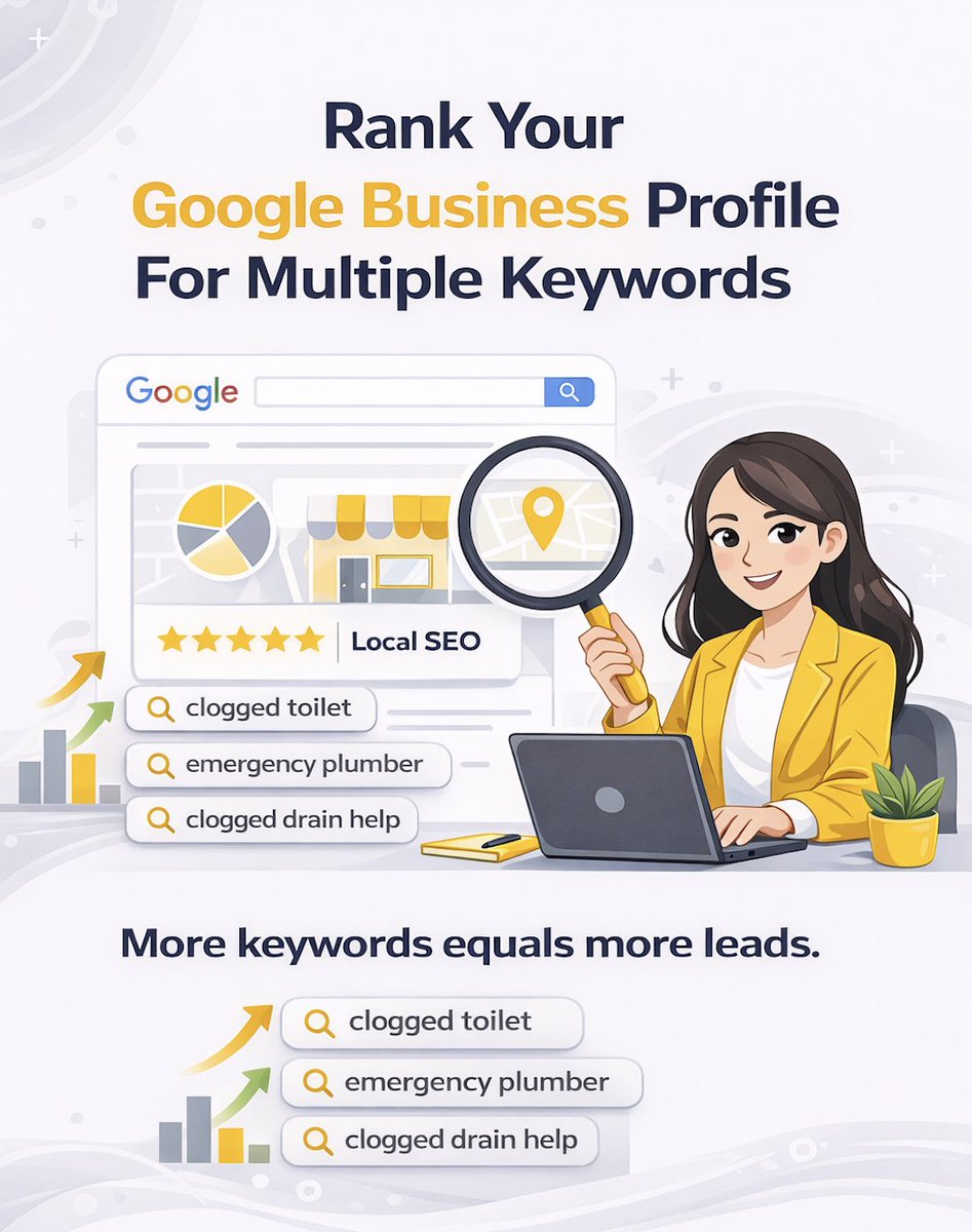 MILE_Social's tweet photo. Ranking your Google Business Profile for multiple keywords matters. It helps your business show up in more searches, reach more ready to book customers, and generate more leads from Google Maps. https://t.co/NAMAdTTTxd  #google https://t.co/EIFbOP9wL4