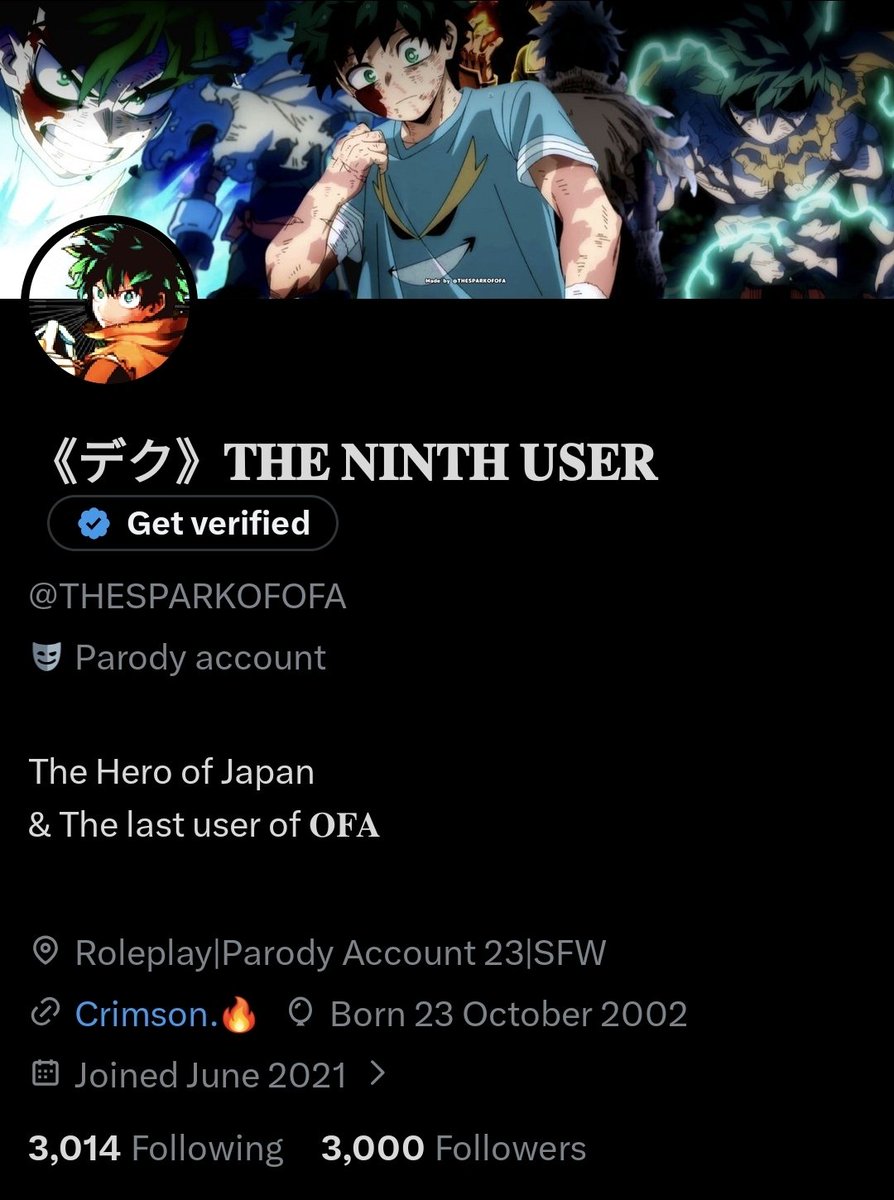 THESPARKOFOFA's tweet photo. 《ᴄʀɪᴍꜱᴏɴ🔥》

I cant fucking it 3K FOLLOWERS! LETS GO!

On a serious note, thank you everyone for letting me portray a character who means so much to me!I never have thought I'd make it this far I am grateful to those who have supported me and help me write with you all! 🥹 https://t.co/osLaK6HmFO