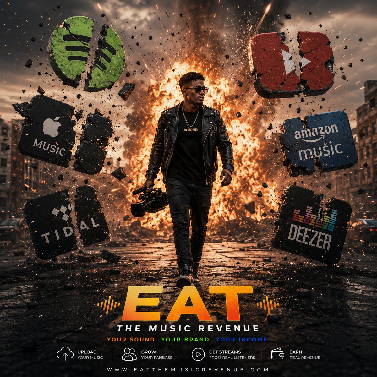 BitsLogistics's tweet photo. Welcome to EAT – The Music Revenue
Where streams become income, fans become supporters, and artists become unstoppable.
Upload your music.
Grow your audience.
Earn real revenue.
The future belongs to creators who move DIFFERENT.
https://t.co/IKCqeJx6no
#EATMusic #TheMusicRevenue https://t.co/HpSTTXC5b6