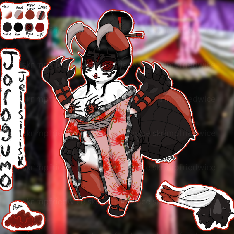 Chubbythox's tweet photo. Anyway have some yokai themed lewd shorties I made for an open species on TH again (same one Kettle was for)

Maki and Ikemizu are mine, the Yurei went to @SmolChaosGoblin and the Jorogomu went to someone on ToyHouse. https://t.co/mZ8ZPd3wMF