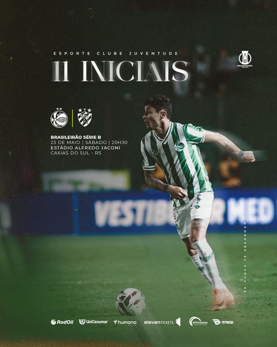 ECJuventude's tweet photo. 𝗝𝗨𝗩𝗘𝗡𝗧𝗨𝗗𝗘 𝗣𝗥𝗢𝗡𝗧𝗢 🇳🇬

Equipe Jaconera definida para enfrentar o Sport no Alfredo Jaconi VAI PRA CIMA, JU!

📺 Transmissão: Disney + 

#DiaDeJu #JUVxSPT https://t.co/LR12vN7Ihr