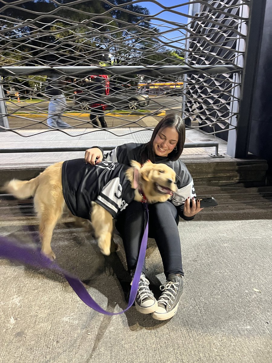SomosPetsPlus's tweet photo. 🤘 ¡Miel, la Golden más rockera, se vistió de fan para el recital de Airbag! No se pierdan su remera, ¡es fan de verdad! 😍🐶 #Airbag #MielLaGolden #RockArgentino #Concierto #Viral https://t.co/bbNh9agS4Z