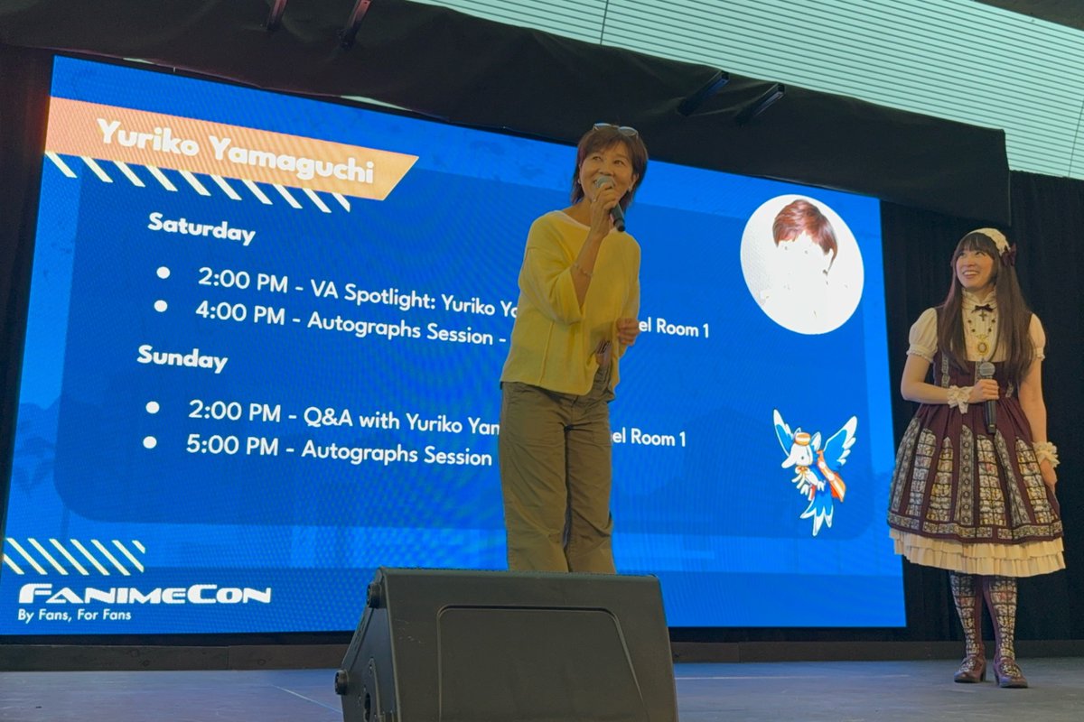 yurituki1121's tweet photo. アメリカの美しい街、サンノゼに来ています🇺🇸
『 #Fanime Con2026 』
本日のトークショー。
楽しかった〜🤭
皆さまありがとうございました🥰❤️ https://t.co/bxLSlq4N9L