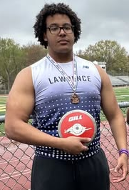 LHSLancersTrack's tweet photo. Junior Isaiah Cruz placed 5th at today's MVC Championship Meet with a personal best throw of  47'4.5"! Isaiah will next compete at the Division 1 State Championship Meet this Friday. @LawrenceLancers https://t.co/7VZDwzLCcK