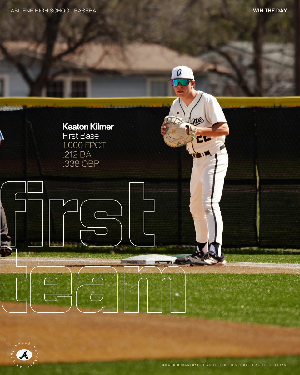 WarbirdBaseball's tweet photo. 2026 District 4-5A

First Team All-District

Keaton Kilmer | 1B | 22

#WTD | #EagleBaseball⚾️ https://t.co/oSy4ZUjZSn
