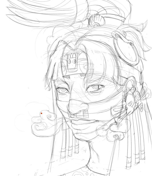 danmaxatax's tweet photo. Tezcatlipoca sketch! https://t.co/ISGcycHlDA