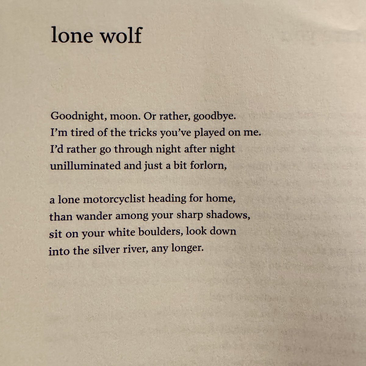 maureenthorson's tweet photo. “I'm tired of the tricks you've played on me.” A poem by Aaron Belz. https://t.co/qJweXe1Y8P