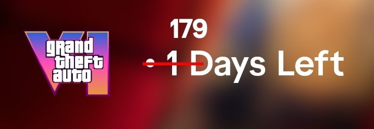 _DreamzGaming's tweet photo. One day till GTA 6 😀 https://t.co/xAwaD1BDWH