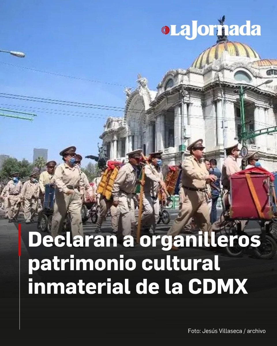 lajornadaonline's tweet photo. 🎼 Los organilleros fueron declarados patrimonio cultural inmaterial de la Ciudad de México, de acuerdo con un decreto publicado en la 'Gaceta Oficial' capitalina.

En el documento se reconoce que el oficio de los organilleros es una manifestación cultural que integra diversos conocimientos y transmisión intergeneracional de saberes que reflejan memoria histórica, sonora e identidad y cohesión social.

Lee más aquí 👇
https://t.co/DKDDDFm5pb